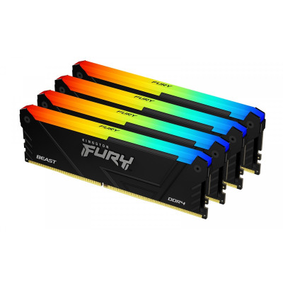 Kingston Pamięć DDR4 Fury Beast RGB 128GB(4*32GB)/3600 CL18