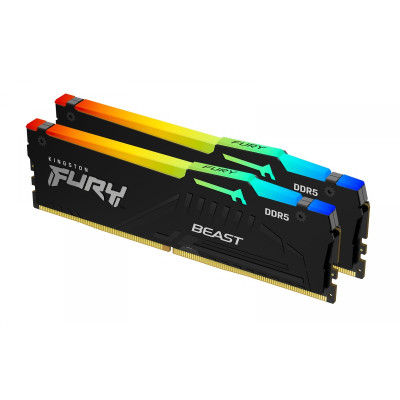 Kingston Pamięć DDR5 Fury Beast RGB 32GB(216GB)5600 CL36 czarna EXPO